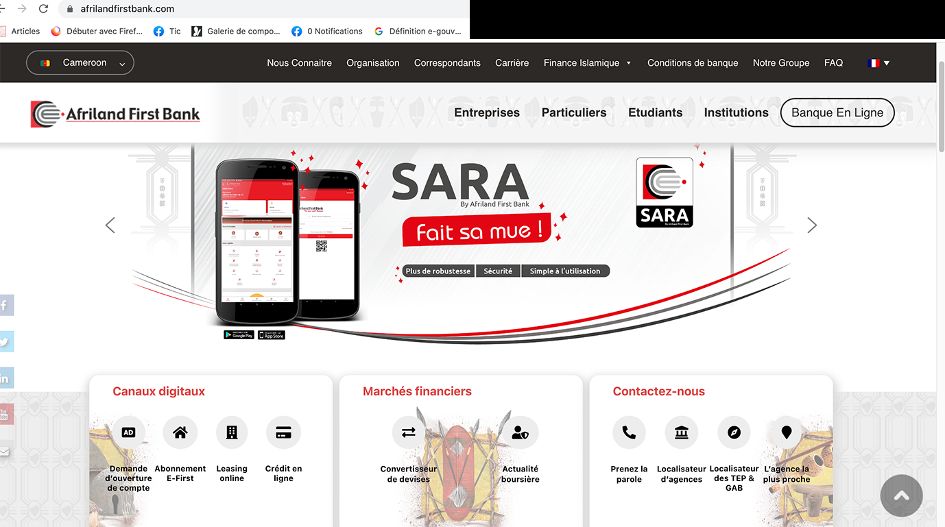 Afriland First Bank lance une nouvelle version de son site web et de son application bancaire Sara