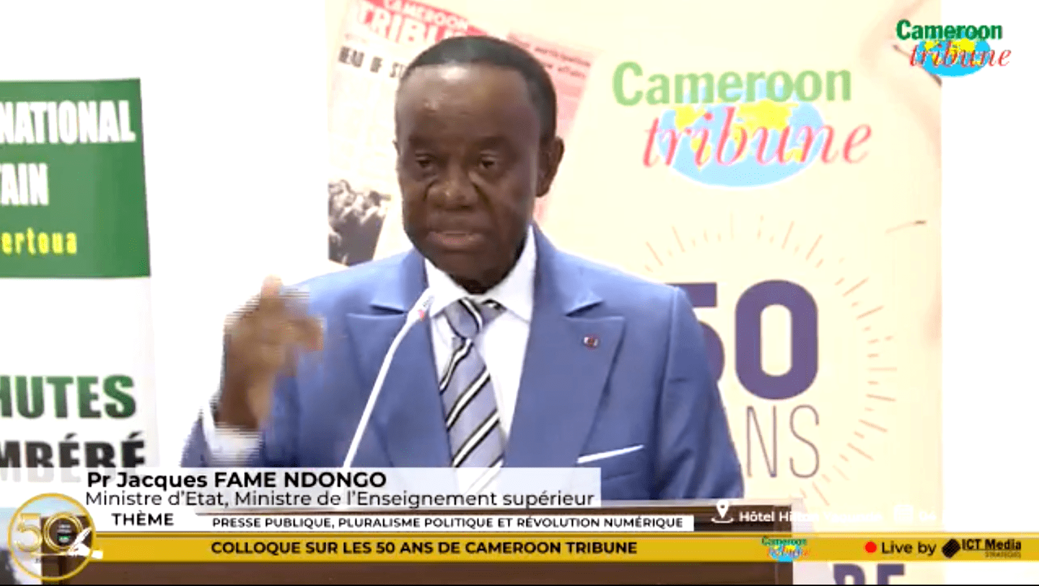 Pr Jacques FAME NDONGO: "L’adaptabilité et la mise à niveau de ses compétences pour un journaliste de l’ère du numérique est obligatoire"